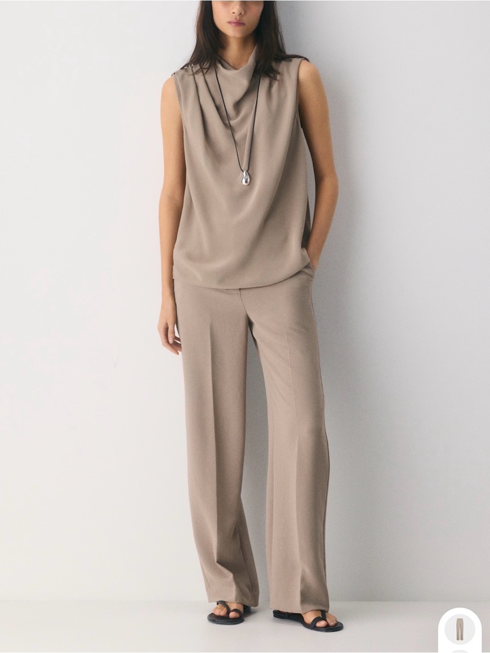 Aritzia The Limitless Pant Crepette in NomadTaupe